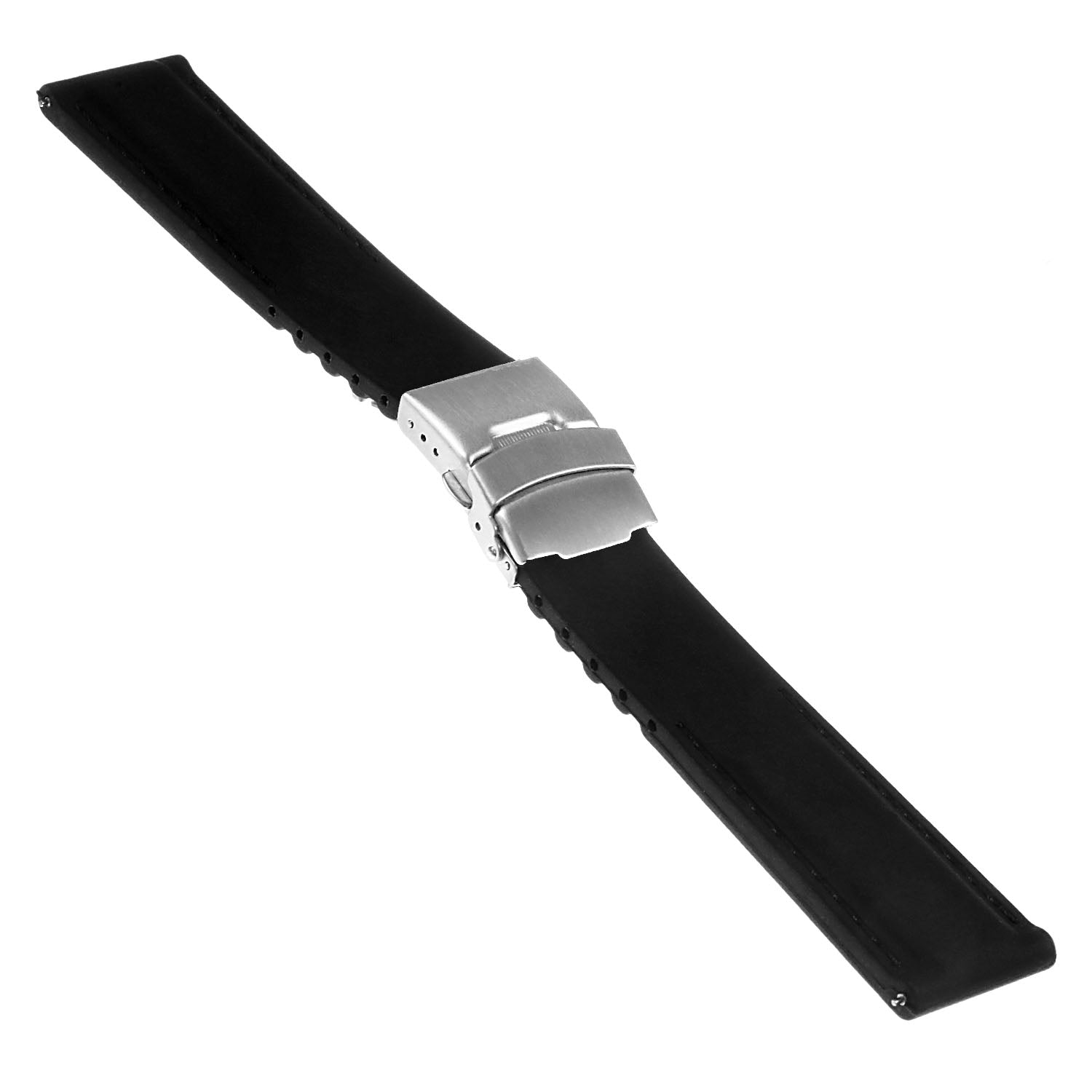 Rubber strap with stiching & d