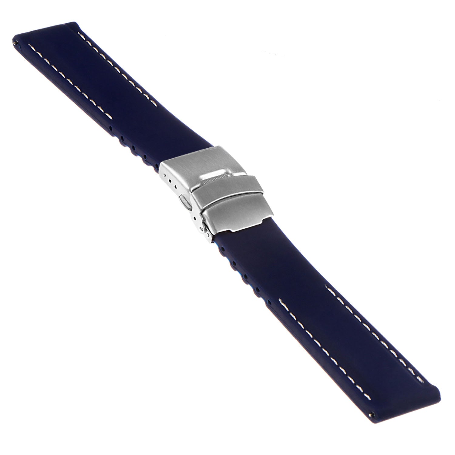 Rubber strap with stiching & d