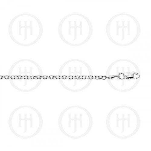 Sterling silver 1.6mm oval rolo link- 16"