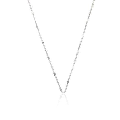 Sterling Silver Station Chain- 18"