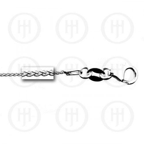 Sterling silver 1.5mm round wheat link chain- 18"